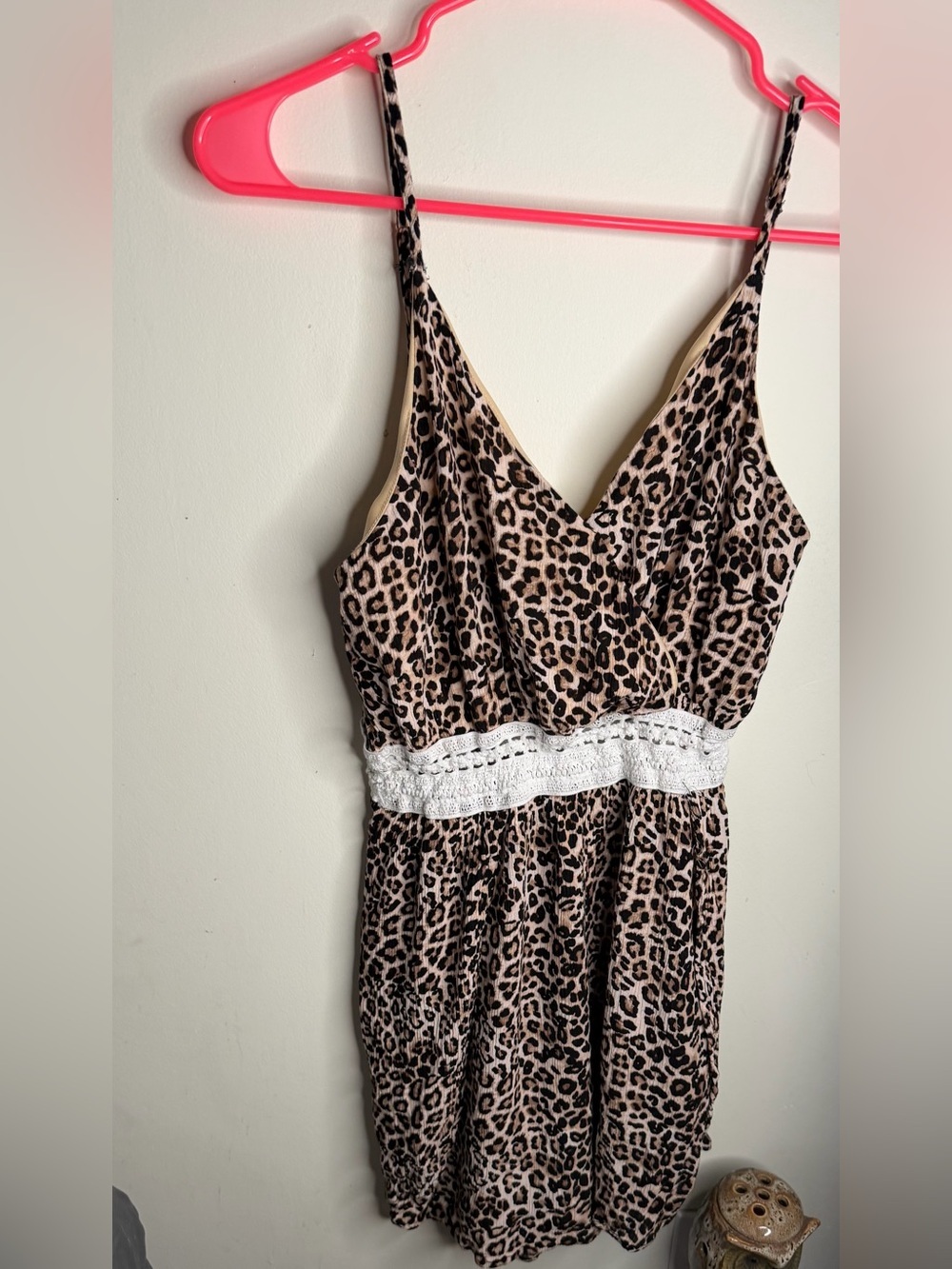 Justify Leopard Print Romper- Beige & Black